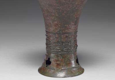 图片[3]-Gu wine vessel with animal-mask pattern, early Shang dynasty, c. 16th-14th century BCE-China Archive